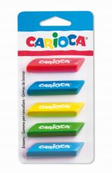 CARIOCA Radiere triunghiulare colorate, 5 buc/blister, CARIOCA (CA-42783)
