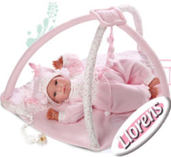 Llorens LLoron újszülött síró baba játszószőnyeggel - 36 cm