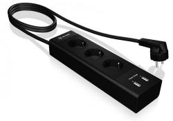 RaidSonic ICY BOX 3 Plug + 2 USB 1,5 m (IB-CB004)