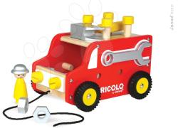 Janod Maşină de construit magnetică Redmaster Bricolo Truck 06490