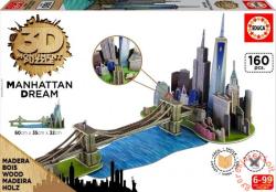 Educa 3D Monument fa puzzle - Manhattan Dream 160 db-os (17000)