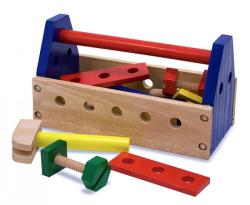 Melissa &amp; Doug Ladita din lemn cu scule MD0494 Set bricolaj copii