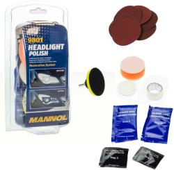 MANNOL Headlight Polish Set - fényszóró polírozó készlet 40 g+3 ml 9801