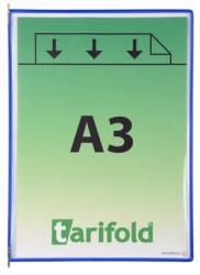 TARIFOLD Bemutatótábla, A3, acélkeretes, álló, TARIFOLD, kék (10db/csom) (TF113001A)