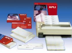 APLI Etikett, mátrixnyomtatókhoz, 1 pályás, 88, 9x36 mm, APLI, 4000 etikett/csomag (500lap/doboz) (LCA004)