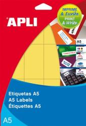 APLI Etikett, 19 mm kör, színes, A5 hordozón, APLI, kék, 560 etikett/csomag (LCA12104) - webpapir
