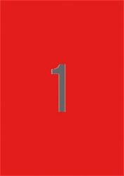 APLI Etikett, 210x297 mm, színes, APLI, neon piros, 20 etikett/csomag (LCA2880)