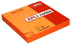 APLI Öntapadó jegyzettömb, 75x75 mm, 100 lap, APLI, neon narancs (LNP11900) - webpapir