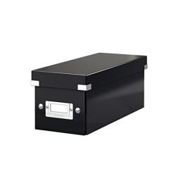 LEITZ CD tároló doboz, lakkfényű, LEITZ Click&Store, fekete (E60410095)