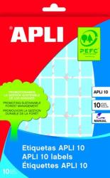 APLI Etikett, 10 mm kör, kézzel írható, színes, APLI, kék, 1008 etikett/csomag (1008db/csom) (LCA2731)