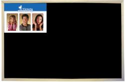 VICTORIA Krétás tábla, fekete felület, nem mágneses, 40x60 cm, fakeret, VICTORIA (VVI10) - webpapir