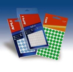 APLI Etikett, 16 mm kör, kézzel írható, színes, APLI, zöld, 432 etikett/csomag (432db/csom) (LCA2741)