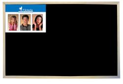 VICTORIA Krétás tábla, fekete felület, nem mágneses, 30x40 cm, fakeret, VICTORIA (VVI09) - webpapir