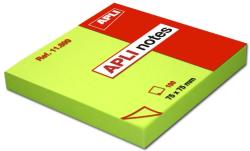 APLI Öntapadó jegyzettömb, 75x75 mm, 100 lap, APLI, neon zöld (LNP11899) - webpapir