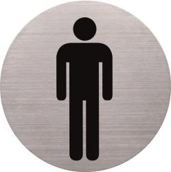 HELIT Információs tábla, rozsdamentes acél, HELIT, férfi mosdó (INH6270900)