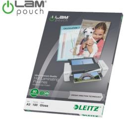 LEITZ Meleglamináló fólia, 80 mikron, A3, fényes, UDT technológiával, LEITZ iLam (100db/doboz ) (E74850000)