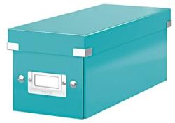 LEITZ CD tároló doboz, lakkfényű, LEITZ "Click&Store", jégkék (E60410051)