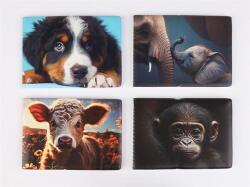  Diák- és igazolványtartó, fekvő, 6 betét lappal, mintás PVC, "Többlapos", állatok (ISKE209) - webpapir