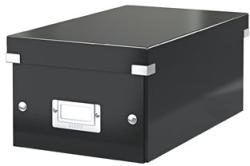 LEITZ DVD tároló doboz, lakkfényű, LEITZ "Click&Store", fekete (E60420095) - webpapir