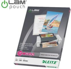 LEITZ Meleglamináló fólia, 125 mikron, A3, fényes, UDT technológiával, LEITZ iLam (100db/doboz ) (E74880000)