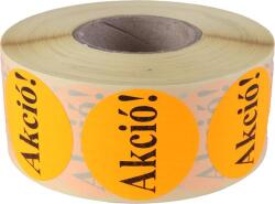  Etikett, 38 mm kör, "AKCIÓ" felirattal, 1000 etikett/tekercs, narancs (ISCK38AN) - webpapir