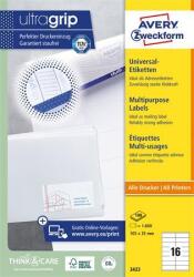 Avery-Zweckform Etikett, univerzális, 105x35 mm, AVERY ZWECKFORM, 1600 etikett/csomag (AY3423) - webpapir