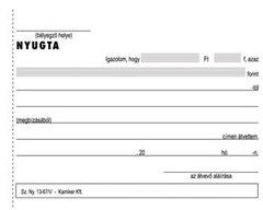 VICTORIA Nyugta átvételi elismervény 50x3 lap A/6 B. 13-67/V (NVB1367)
