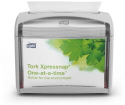 TORK Szalvéta adagoló, 16, 9x20, 1x14, 1 cm, asztalra helyezhető, N4 rendszer, Signature line, TORK "Xpressnap", szürke (KHH19)