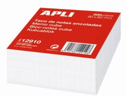 APLI Kockatömb, fehér, 80x80 mm, 500 lap, APLI (LNP12910)