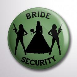 Partikellékek kitűző Bride Security kitűző zöld
