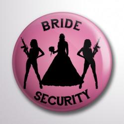 Partikellékek kitűző Bride Security kitűző rózsaszín