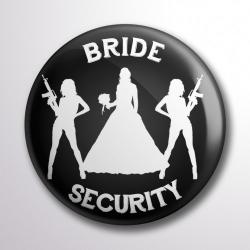 Partikellékek kitűző Bride Security kitűző fekete