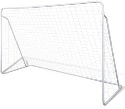 vidaXL Kiváló minőségű acél hálós focikapu szett 240 x 90 x 150 cm (90572)