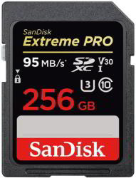 SanDisk SDXC Extreme PRO 256GB C10/UHS-I/U3/V30 SDSDXXG-256G-GN4IN/173371