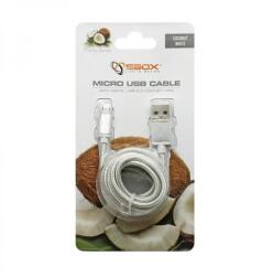 SBOX Кабел SBOX USB AM-MICRO-15W, USB A(м) към USB Micro B(м), 1.5m, сплетена обвивка, бял (USB-10315W)