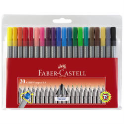 Faber-Castell Liner 0.4 mm FABER-CASTELL Grip, 20 culori/set