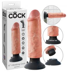 Pipedream King Cock 6" tapadótalpas vibrátor 15,5 cm