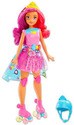 Mattel Barbie - Videojáték kaland - Bella görkorcsolyás baba lila ruhában (DTW00)