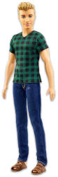 Mattel Barbie - Fashionistas - szőke Ken baba kockás pólóban (DWK45/DWK44)