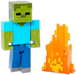 Mattel Minecraft Lángoló Zombi Közepes Méretű Figura DNH18