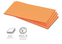 Stick-It Téglalap öntapadós 9, 5x20, 5 cm moderációs kártya 100 db narancs