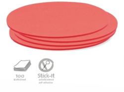  Stick-It Ovális 9, 5x20, 5 cm öntapadós moderációs kártya 100 db piros