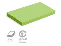 Stick-It Öntapadós 14, 9 x 20, 7 cm nagy téglalap moderációs kártya 100 db zöld