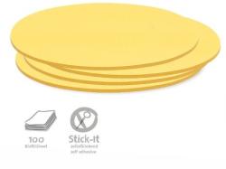  Stick-It Ovális 9, 5x20, 5 cm öntapadós moderációs kártya 100 db sárga