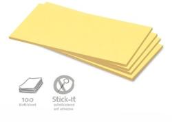 Stick-It Téglalap öntapadós 9, 5x20, 5 cm moderációs kártya 100 db sárga