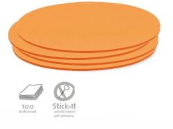 Stick-It Ovális 9, 5x20, 5 cm öntapadós moderációs kártya 100 db narancs