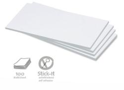 Stick-It Téglalap öntapadós 9, 5x20, 5 cm moderációs kártya 100 db fehér