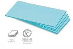 Stick-It Téglalap öntapadós 9, 5x20, 5 cm moderációs kártya 100 db kék