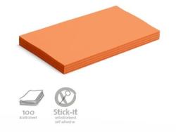  Stick-It Öntapadós 14, 9 x 20, 7 cm nagy téglalap moderációs kártya 100 db narancs