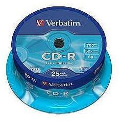 Verbatim CD-R AZO 52X 700MB Wide Printable ID Spindle (25 buc) (43439)